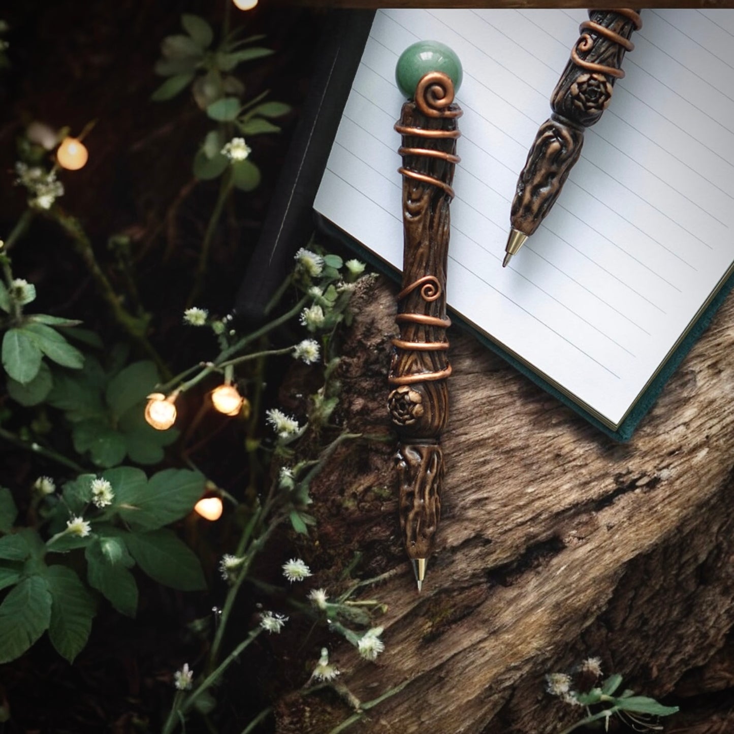 Green Aventurine Crystal Wand Pen