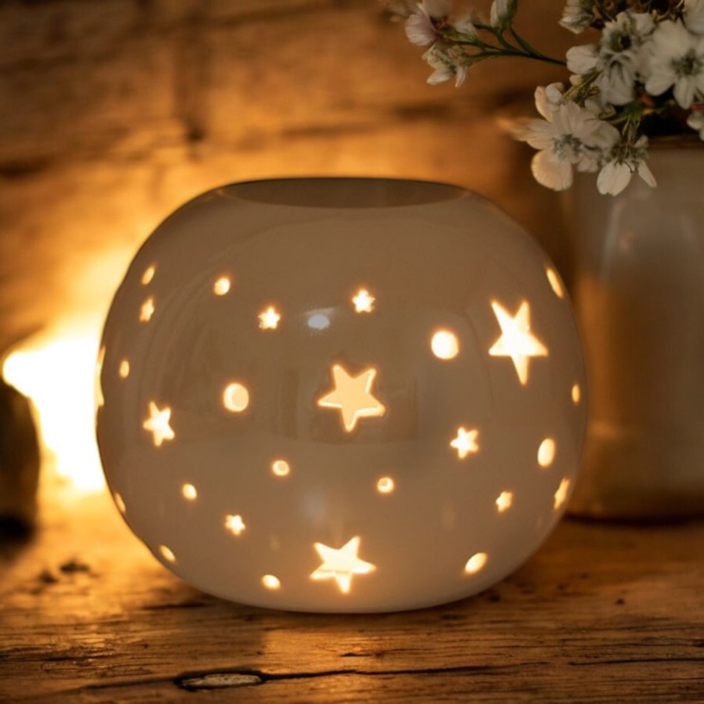 Iridescent White Star Burner