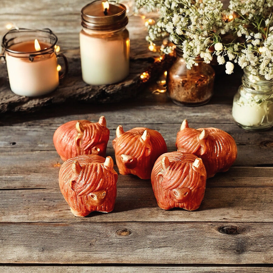 Dark Amber & Gingerlily Chunky Highland Coo Wax Melts (2)-PRE ORDER