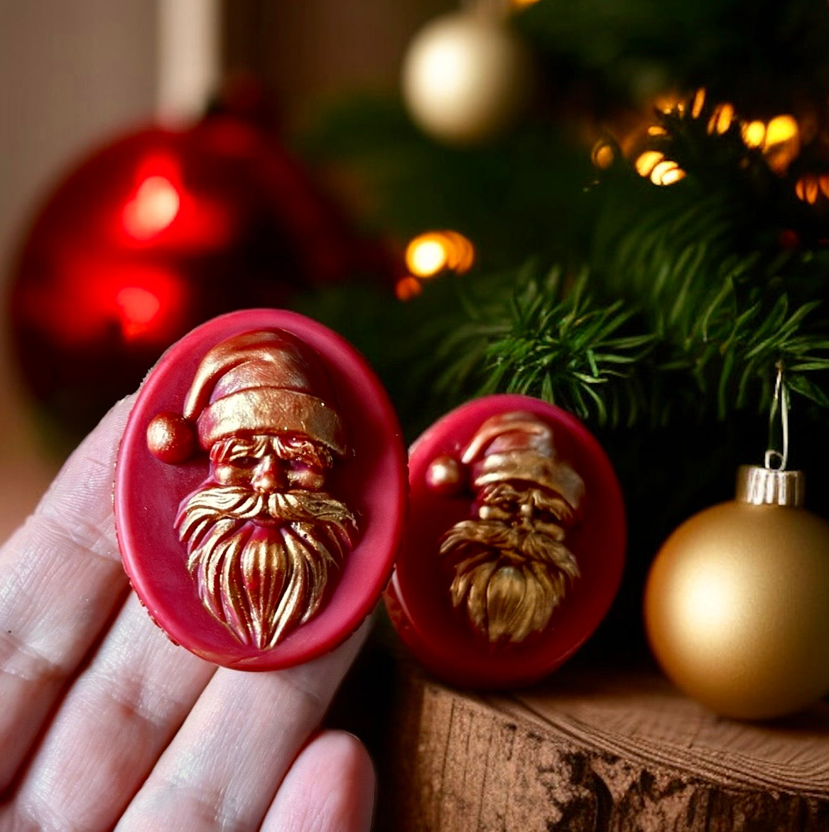 Cranberry & Ginger Vintage Santa Wax Melt (Gift Box Of Three)-PRE ORDER