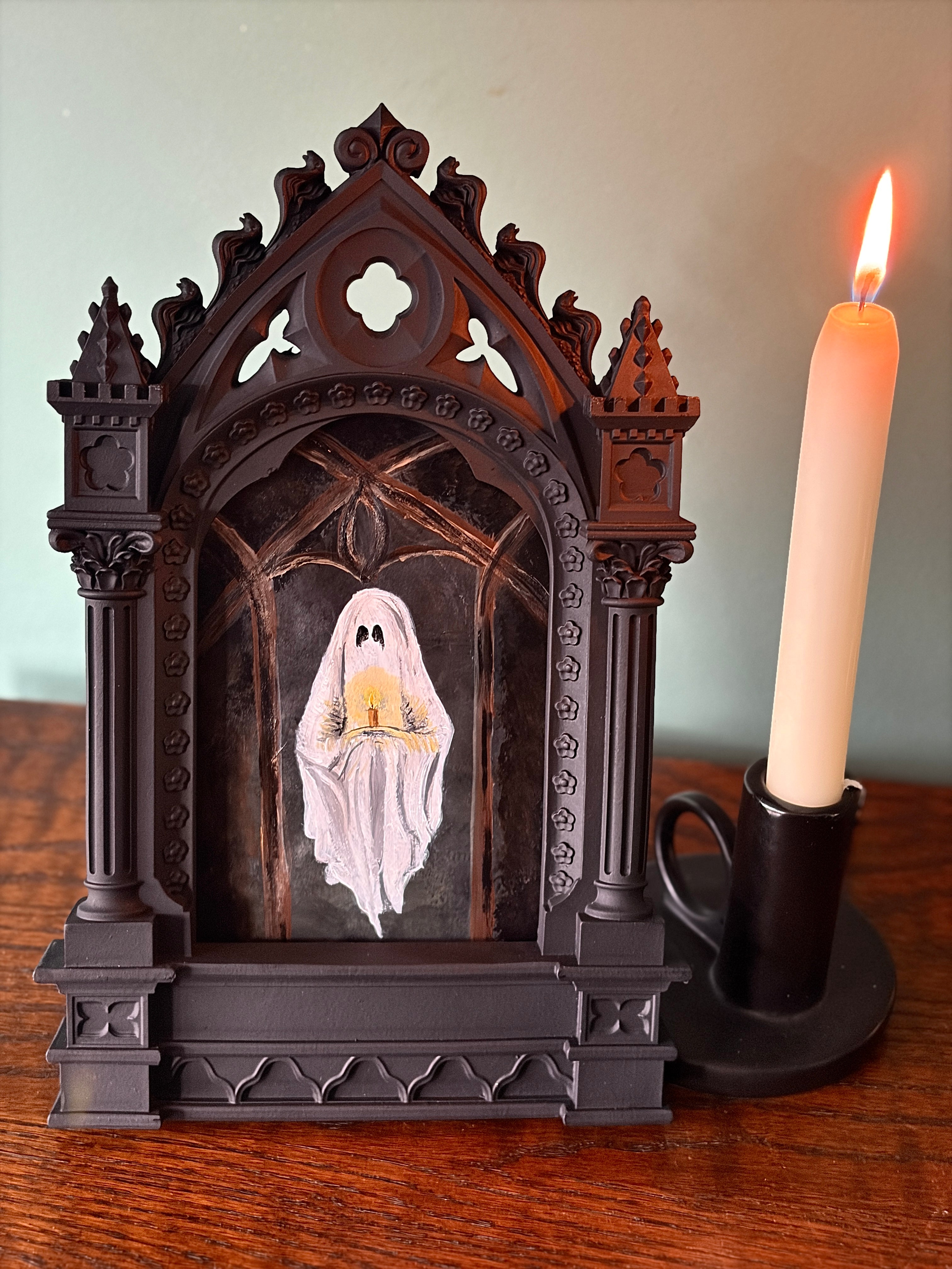 The Haunted Cathedral- Framed Original Acrylic Painting