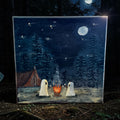 ‘Campfire Ghost Stories’ Original Canvas Painting
