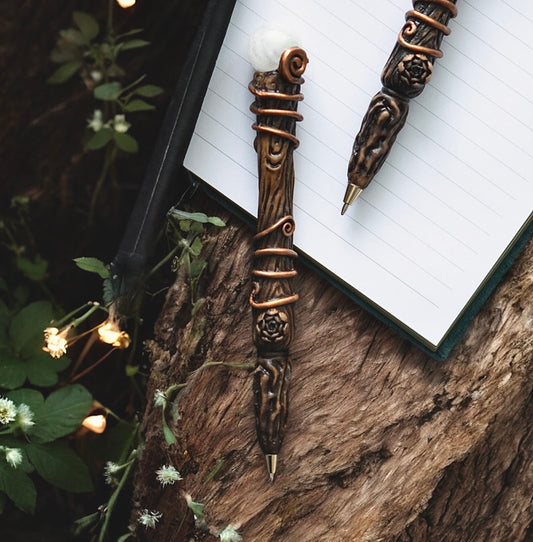 Aura Quartz Crystal Wand Pen