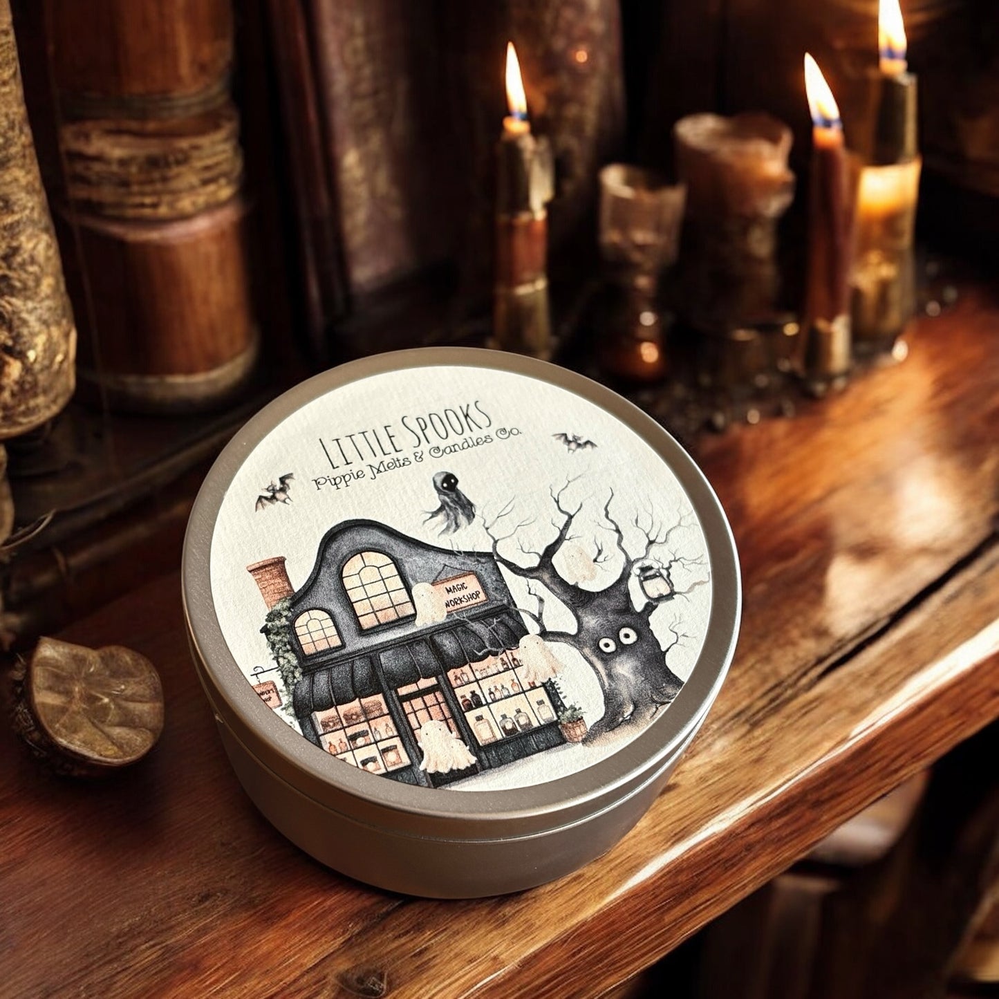 3 Wick Little Spooks Tin Candle