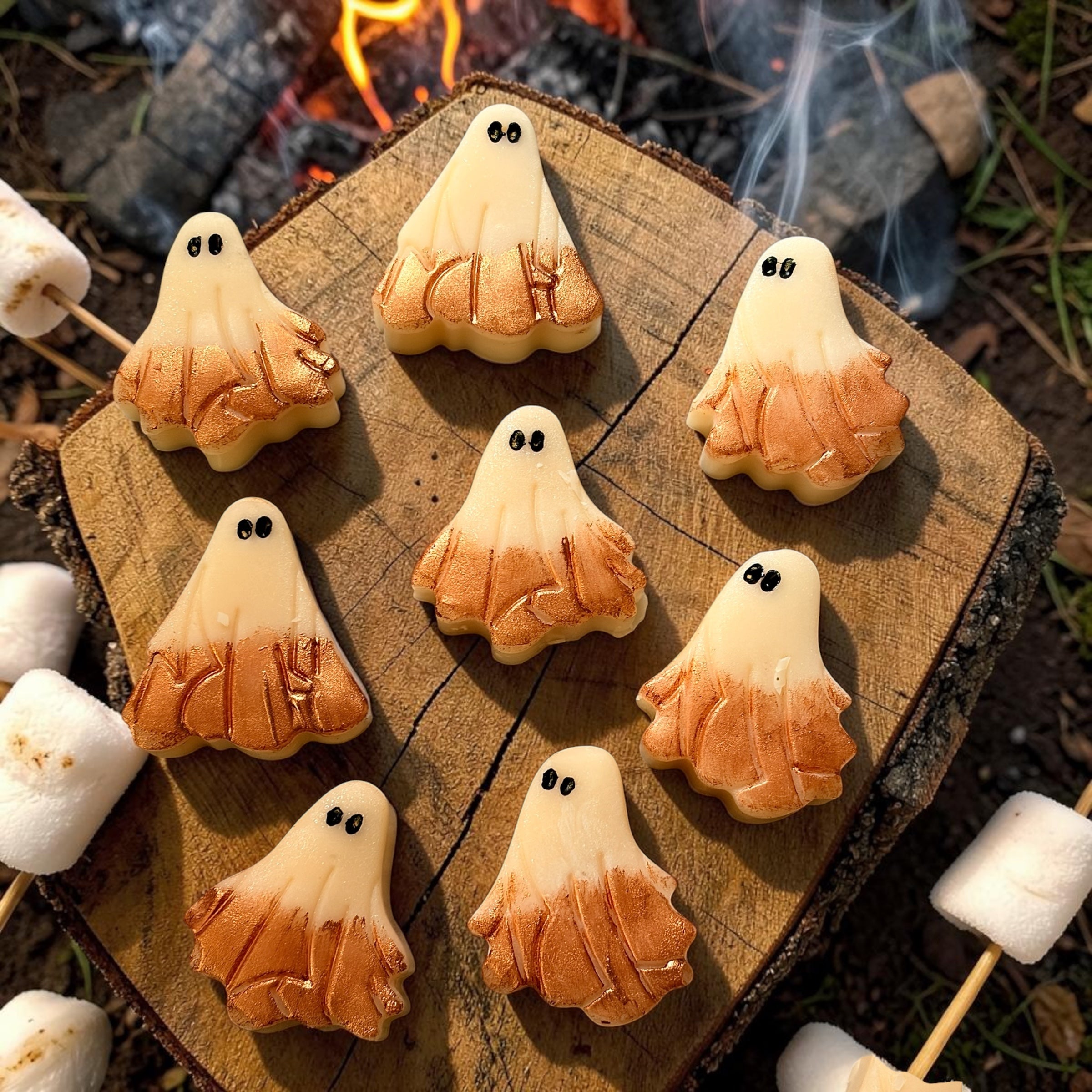 Marshmallow Toffee Nut Latte Ghost Wax Melts (Pack Of 6)