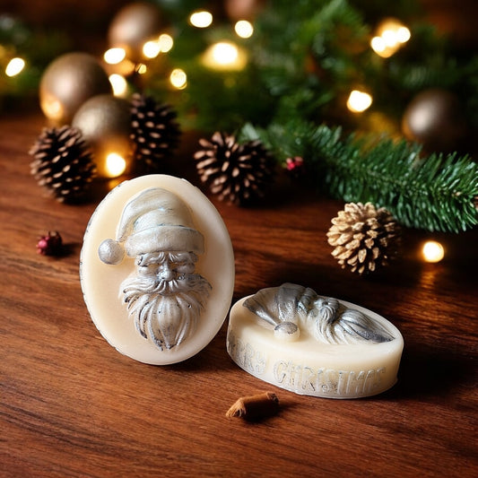 White Christmas Vintage Santa Wax Melt (Individual)