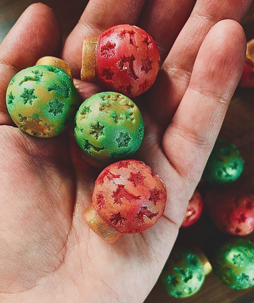 Christmas Spice Mini Bauble Wax Melt (Gift Box Of Ten)-PRE ORDER