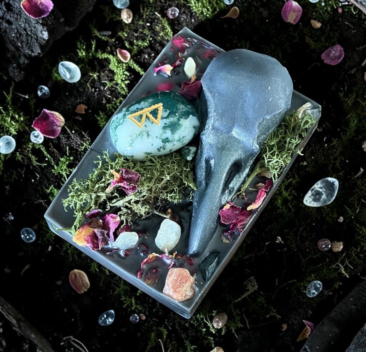 Purifying Charcoal Witches Rune Wax Melt Slab