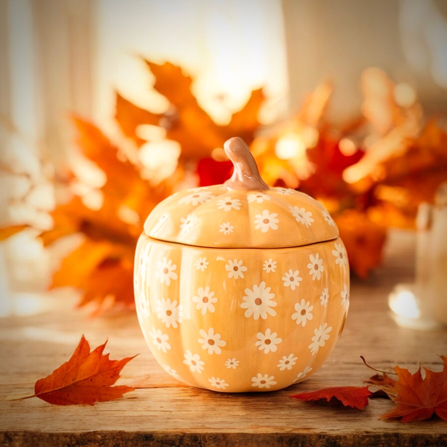 Floral Pumpkin Burner