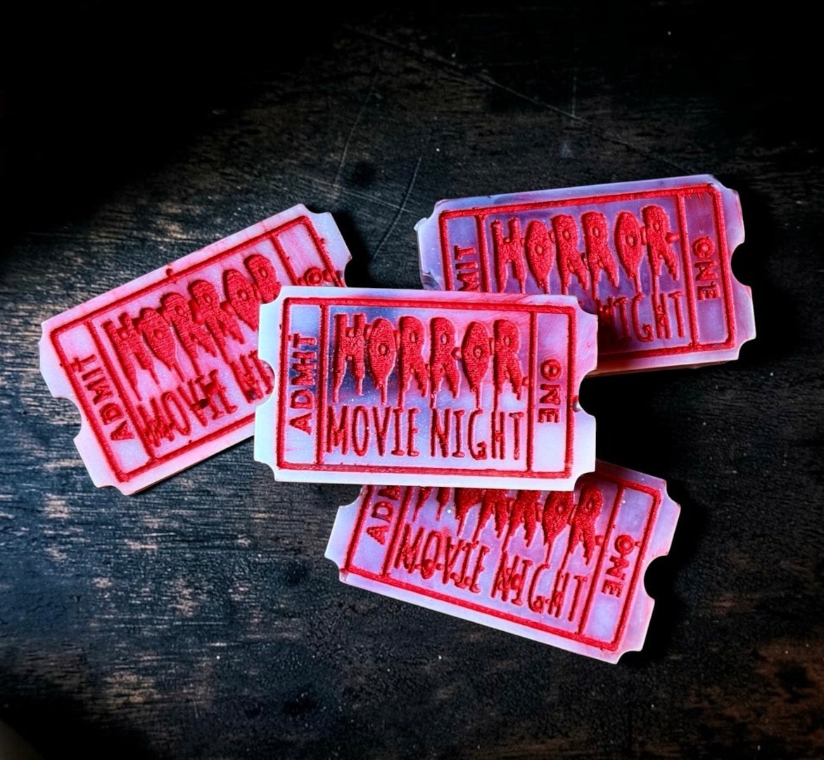 Toffee Popcorn Horror Movie Ticket Wax Melt (Pack Of 2)