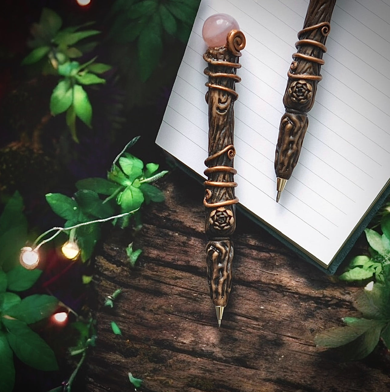 Rose Quartz Crystal Wand Pen