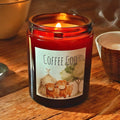 Caramel Coffee Coo Wood Wick Amber Glass Candle 150g-PRE ORDER