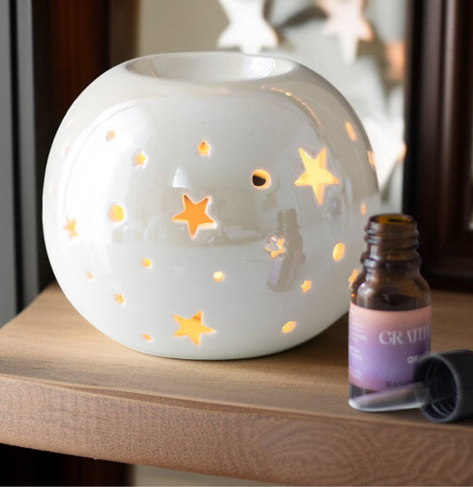 White Iridescent Star Burner