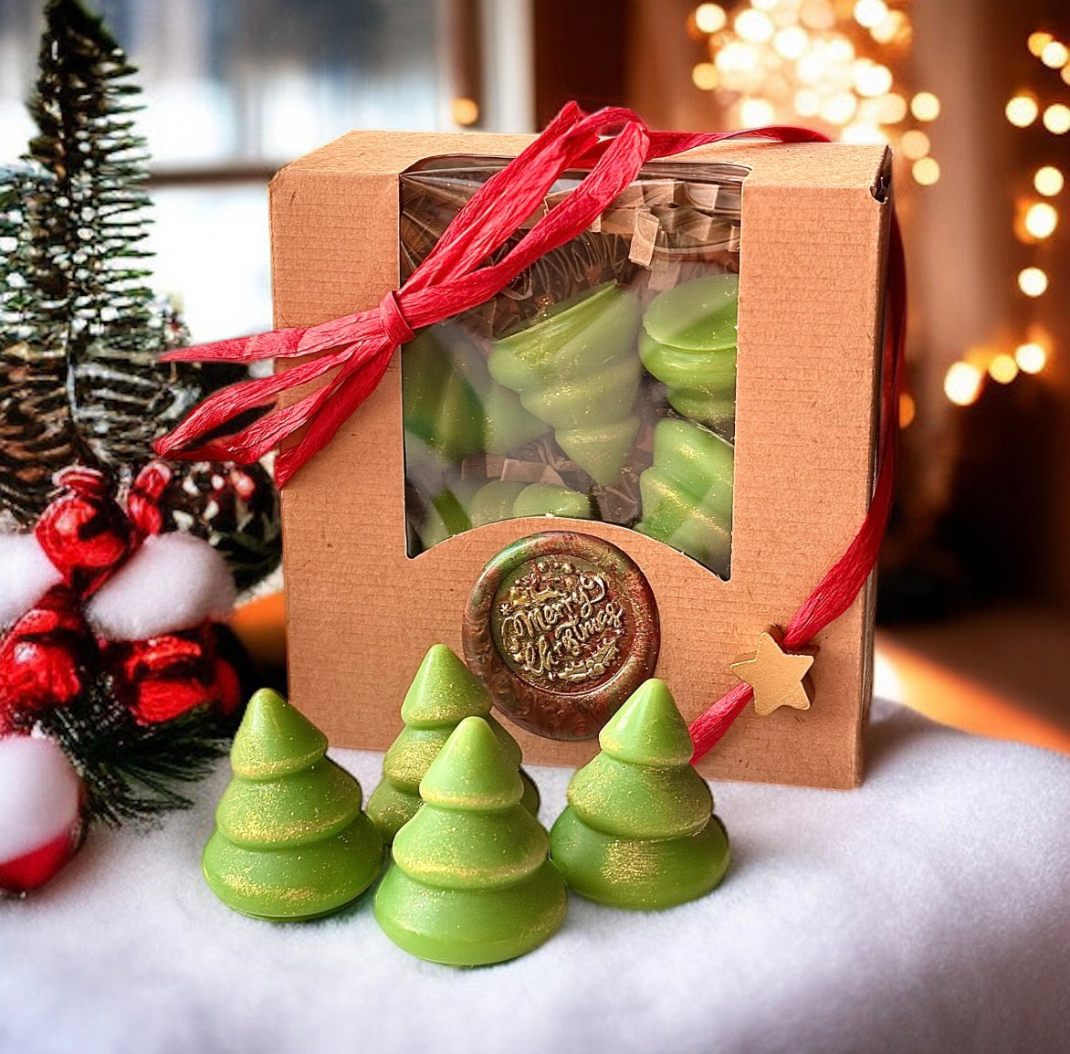 Little Christmas Tree Wax Melts (Gift Box Of Eight)-PRE ORDER