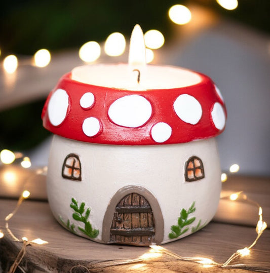 Mushroom House Tea-Light Holder