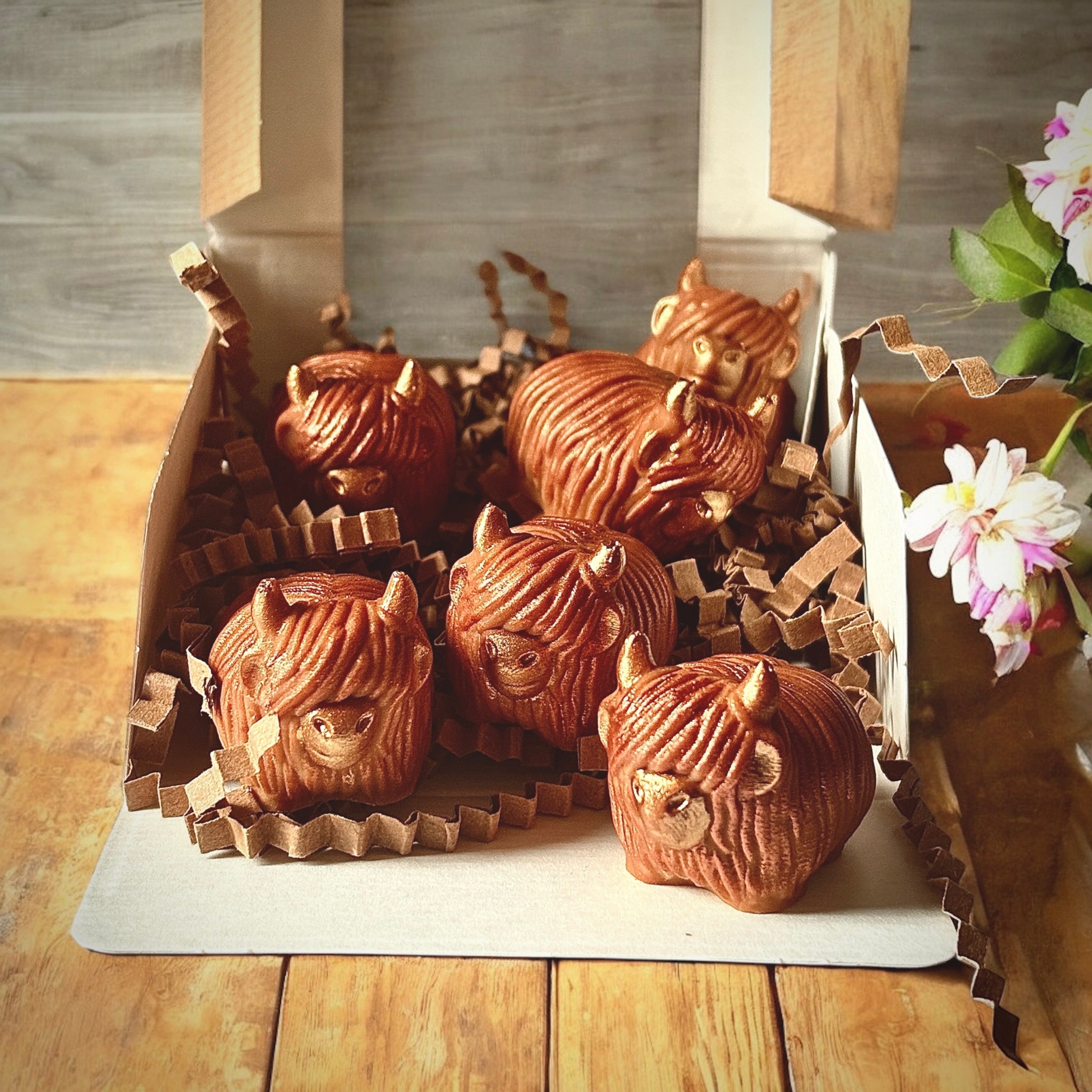 Chunky Highland Cow Wax Melts(Box of 6)-Coffee COO- PRE ORDER