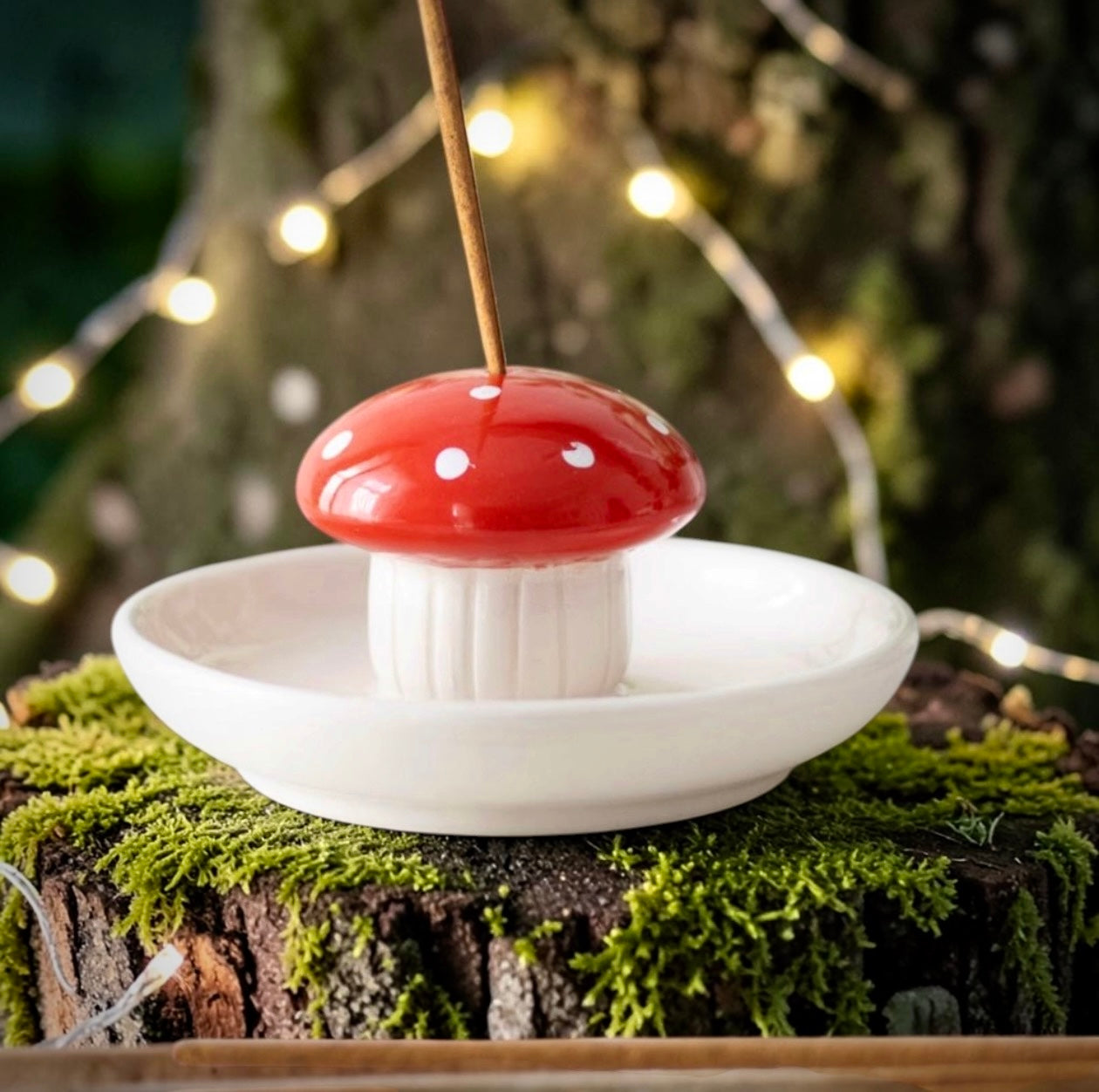 Mushroom Incense Stick Ceramic Plate