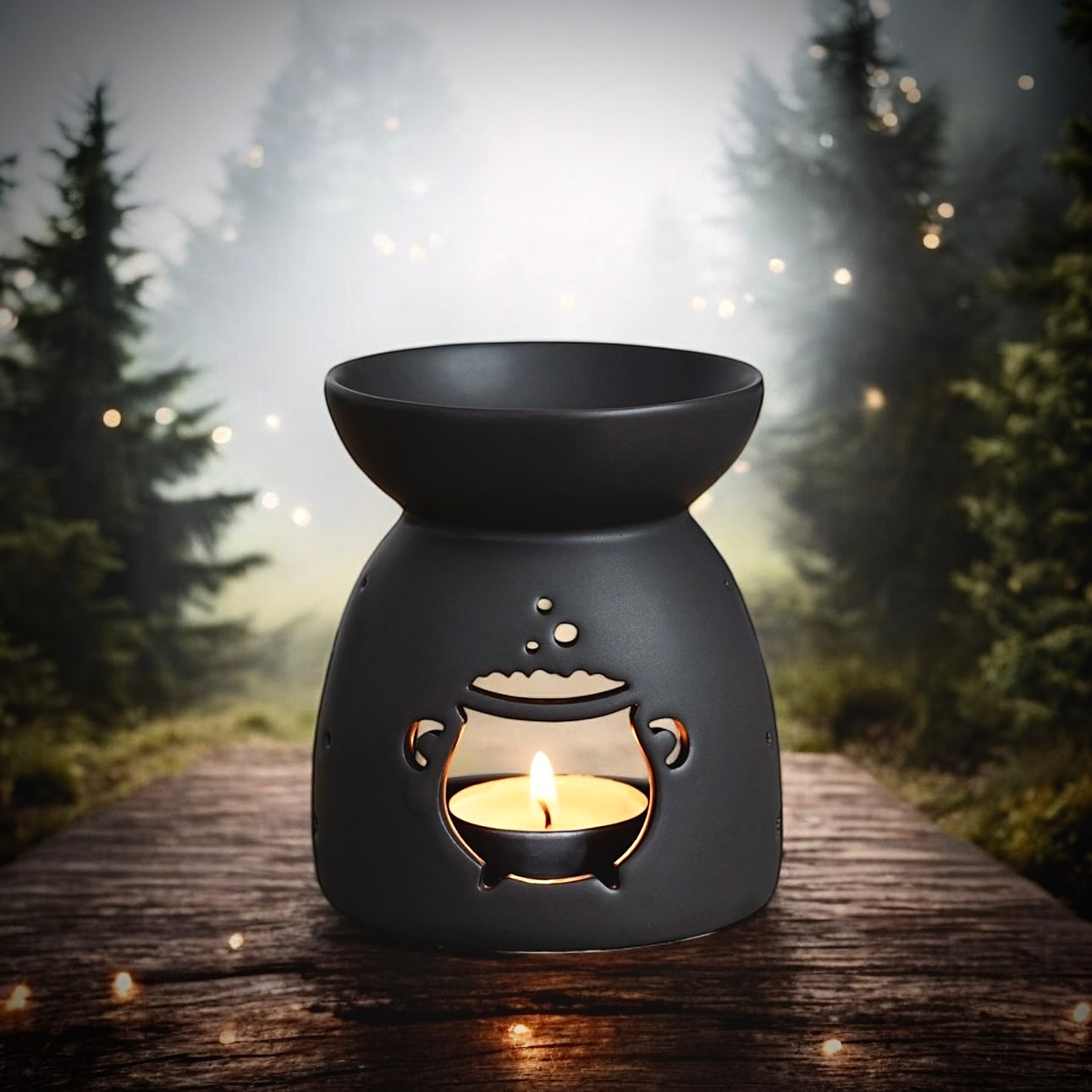 Black Cauldron Cut Out Burner