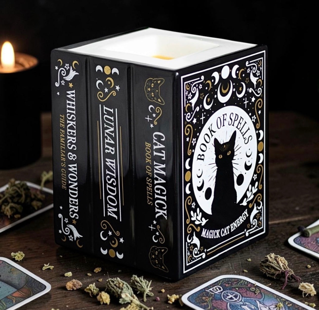 Black Cat Book Of Spells Burner