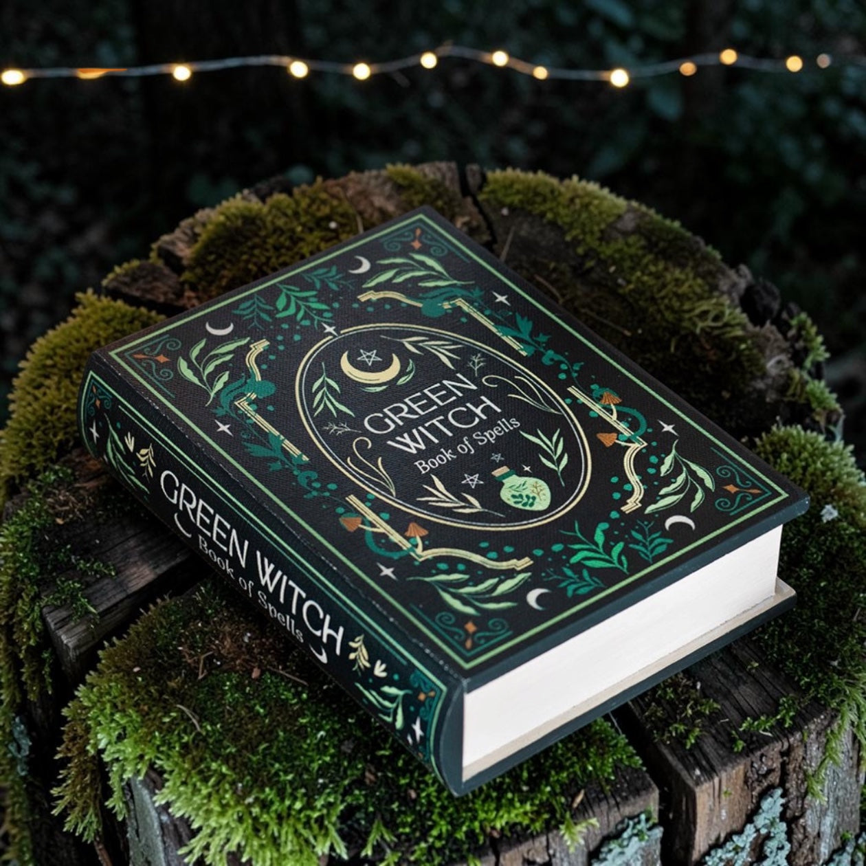 Green Forest Witch Book Storage Box