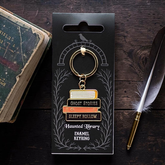 The Haunted Library Book Stack Keyring