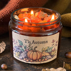Autumnal Three Wick Candle With Wax Melt Toppers- Chestnut Brown Sugar- PRE ORDER