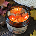Autumnal Three Wick Candle With Wax Melt Toppers- Chestnut Brown Sugar- PRE ORDER