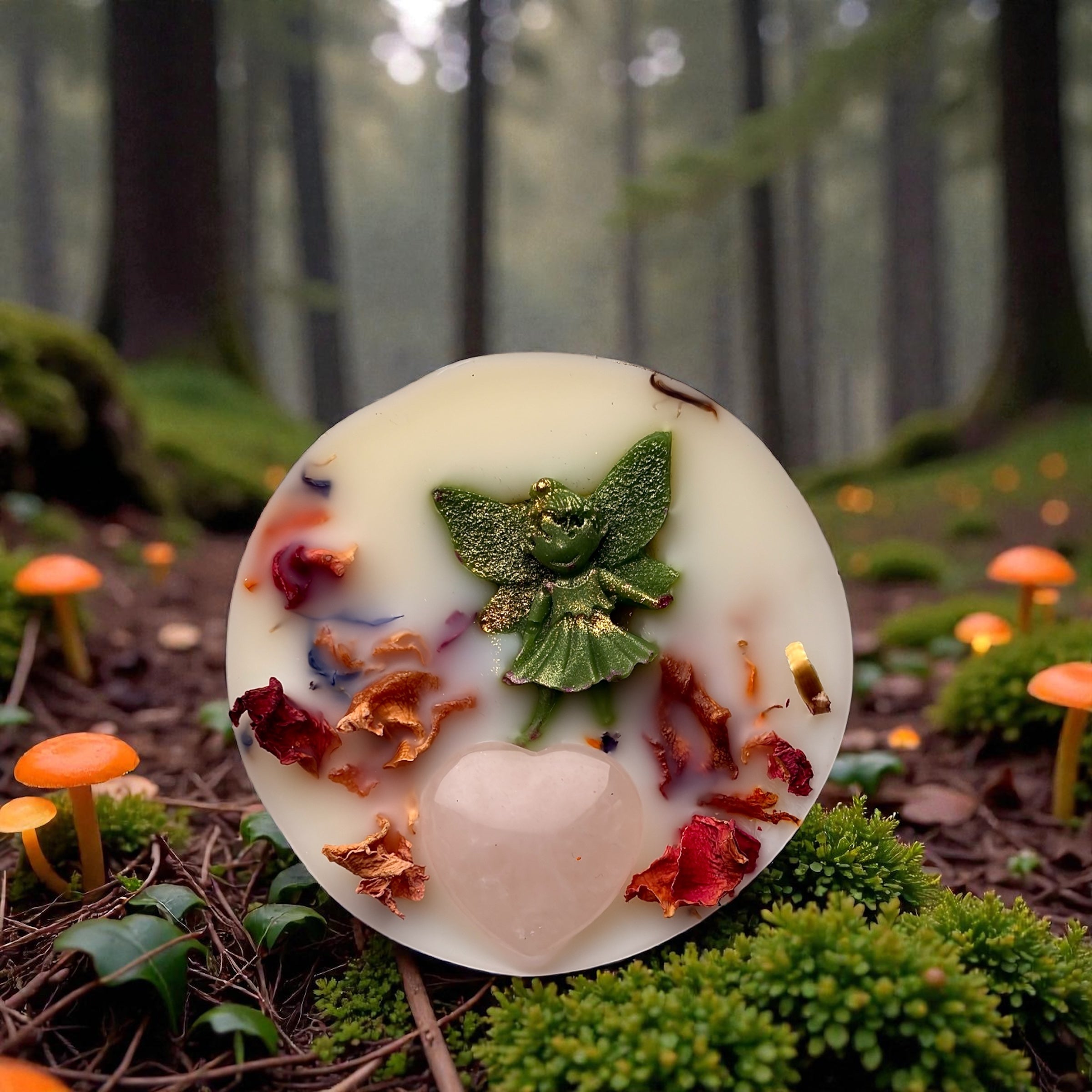 Awaken Fairy Wax Melt With Rose Quartz Heart Crystal