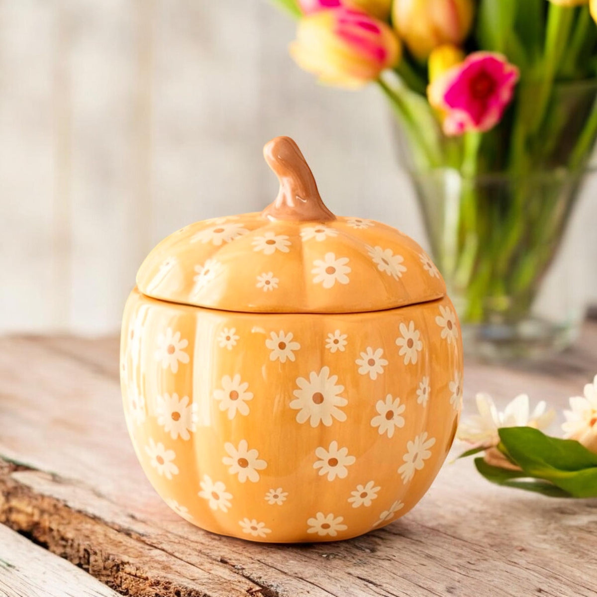 Floral Pumpkin Burner